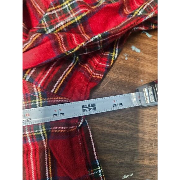 LL Bean Red Plaid Flannel Shirt Mens Size L - Picture 5 of 6